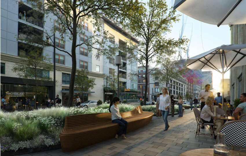 capital line rendering from a ground level perspective